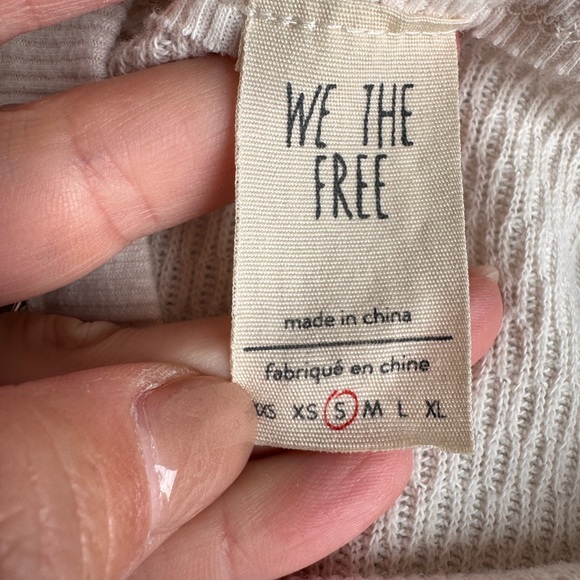 We the Free American Flag Dove Red White Blue Waffle Knit Short Sleeve Small - Picture 4 of 9